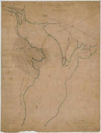 1840s map of plans for Jackson City. (Source: Library of Congress) 1840s map of plans for Jackson City. (Source: Library of Congress)