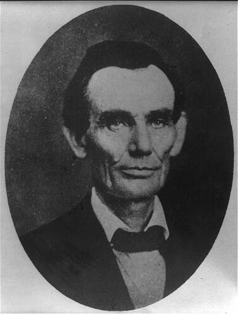 Abraham Lincoln while a traveling lawyer, taken in Danville, Illinois Portrait of Abraham Lincoln