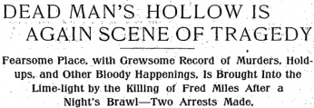 Washington Post Headline following Frank Miles' murder Washington Post Murder Headline