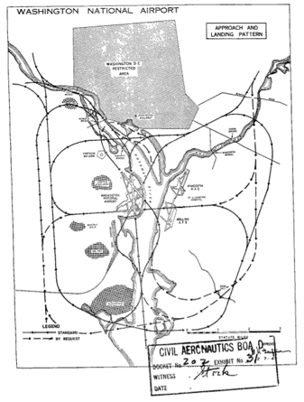 Map of Flight 537 crash included in Civil Aeronautics Board report Map of Flight 537 crash included in Civil Aeronautics Board report