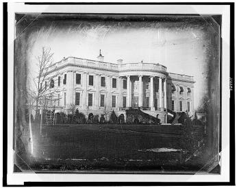 White House, 1846, Plumbe, John, photographer. [President's house i.e. White House, Washington, D.C., showing south side, probably taken in winter]. , ca. 1846. Photograph. Retrieved from the Library of Congress, http://www-loc-gov-s.njmu.s5.bt8.net/item/2004664421/. (Accessed October 12, 2017.)